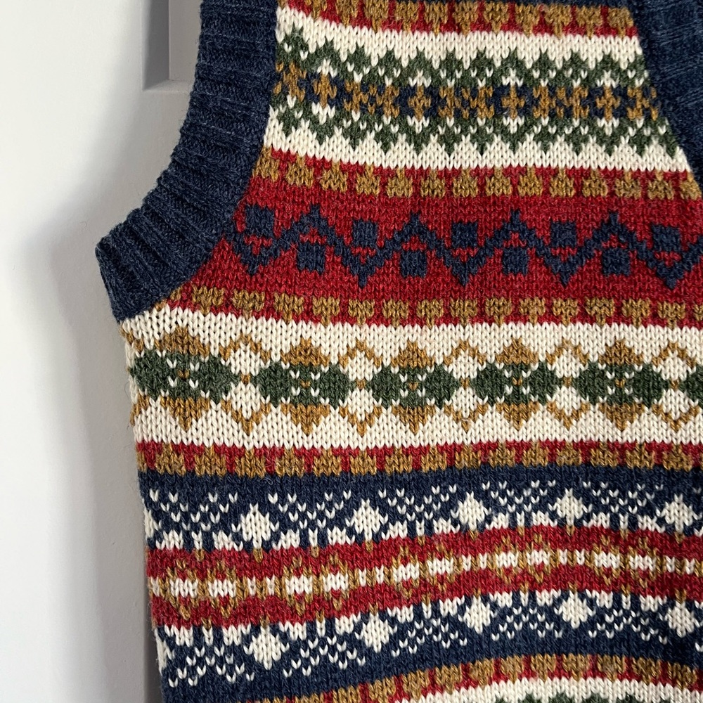 Vintage Multicolored Sweater Vest Size Medium - Picture 8 of 14